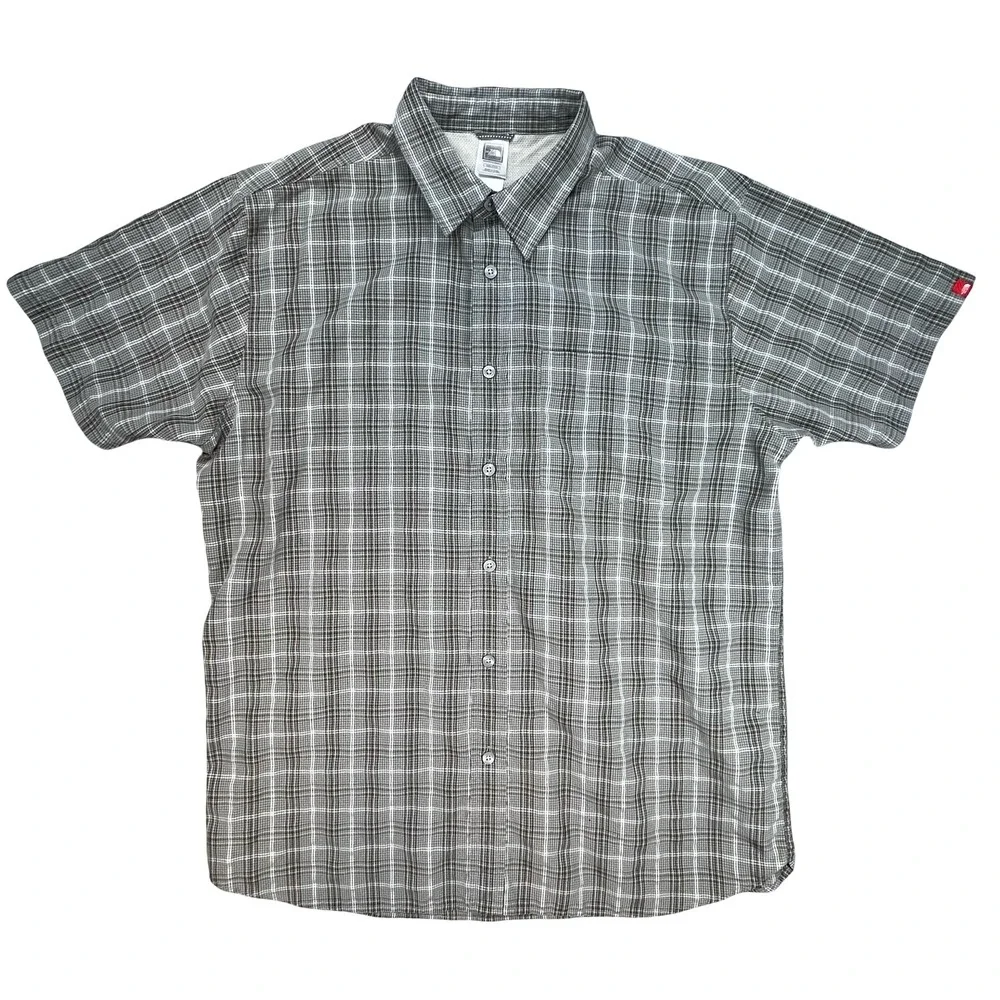 The North Face Button Up Shirt Mens Plaid Hiking Gorpcore XXL